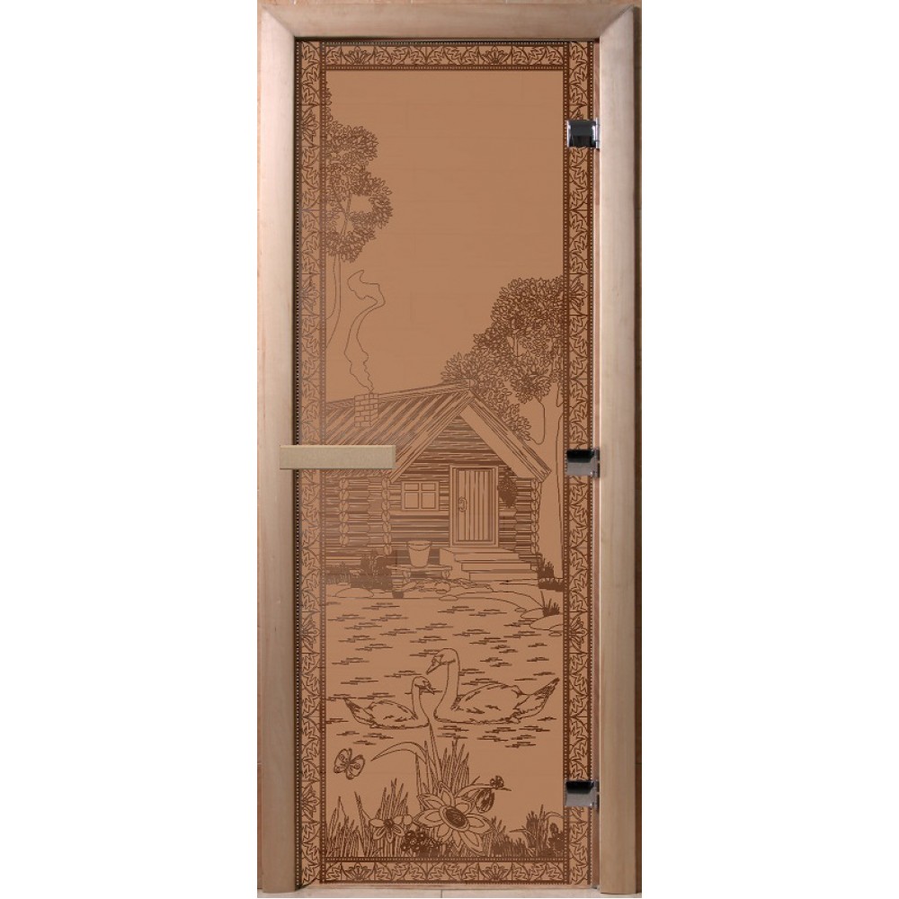 Дверь Doorwood Банька в лесу Бронза матовая