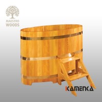 Купель Maestro Woods овальная 0,69x1,31 H=1,40м из лиственницы