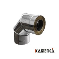Отвод сэндвич EcoFlue нерж 1мм диаметр 200х120 угол 90